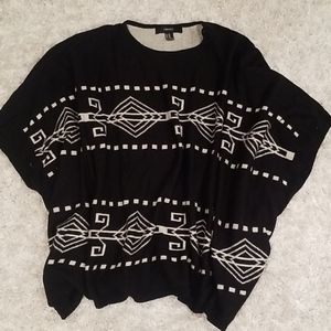 Forever 21 Poncho Tribal Sweater S/M